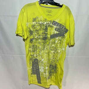 Calvin Klein‎ Wide V Neck T Shirt Yellow